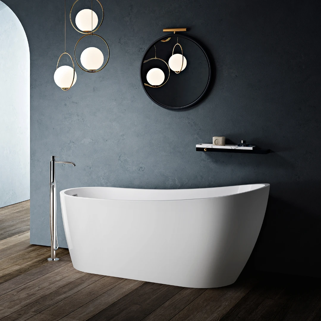 Banheira Maraú Glossy White: Design Compacto que Transforma Ambientes Pequenos