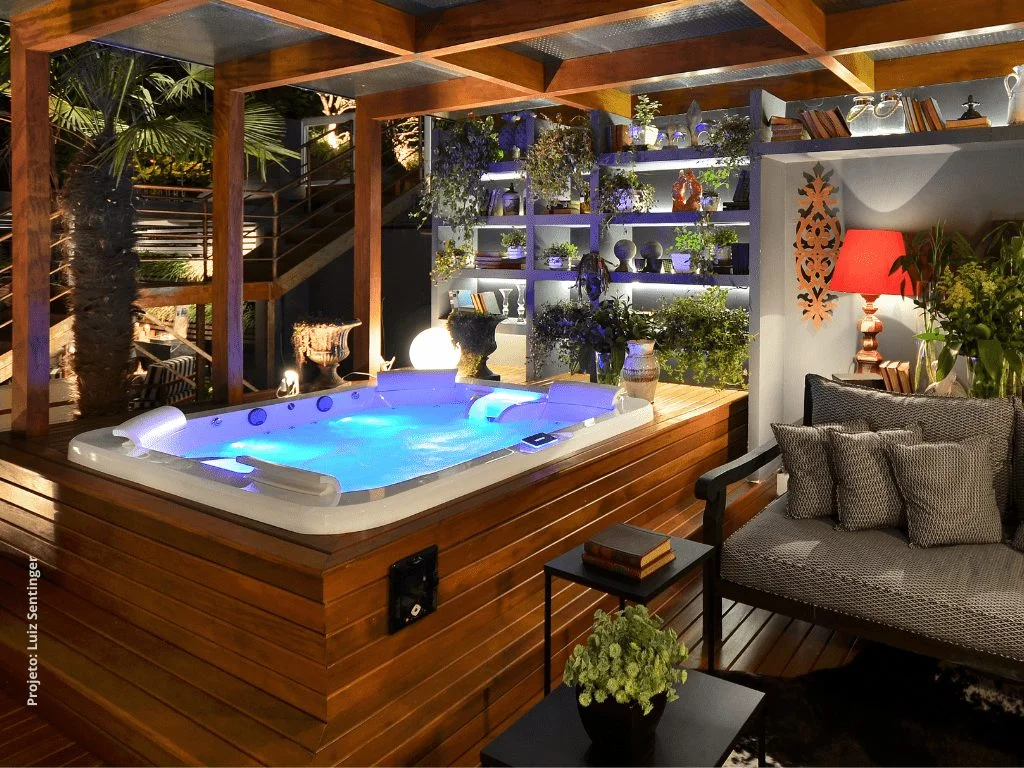 SPA Axell My Place Lounge 200 para 5 pessoas com 80 jatos e 200cm vista frontal detalhada