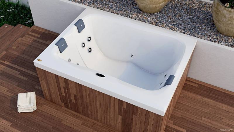 MiniSpa Terrace Jacuzzi em deck de madeira
