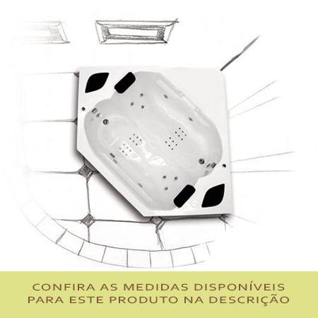 Banheira de canto Perugia Mondialle para duas pessoas