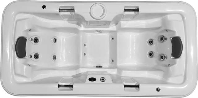 Spa Ventura Jet Pool em gel coat, configuração com 16 hidrojatos para 2 pessoas