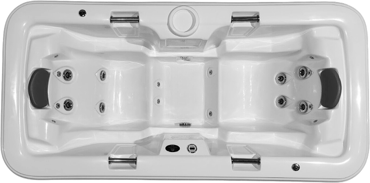 Spa Ventura Jet Pool em gel coat, configuração com 16 hidrojatos para 2 pessoas